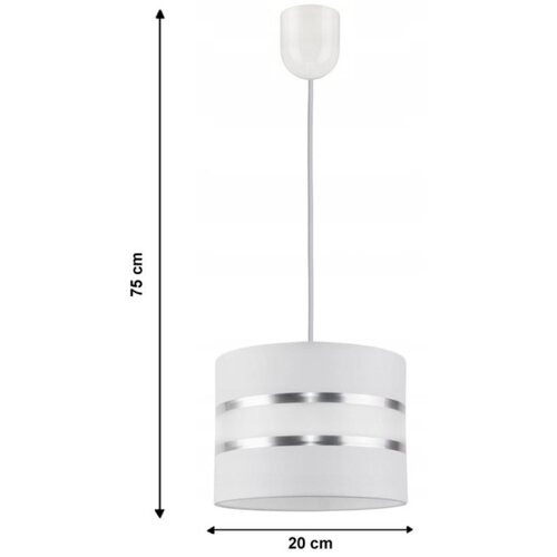 Luster na sajli CORAL S 1xE27/60W/230V bela Slike