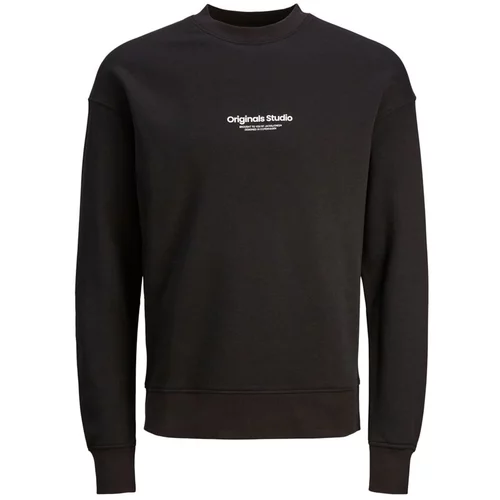 Jack & Jones Sweater majica 'Vesterbro' crna / bijela