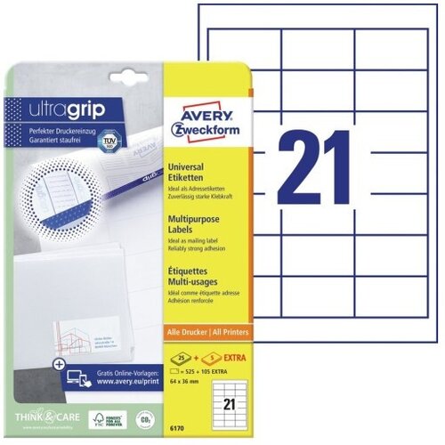  Etikete zweckform 6170 64x36mm 1/25 ZWECKFORM Cene