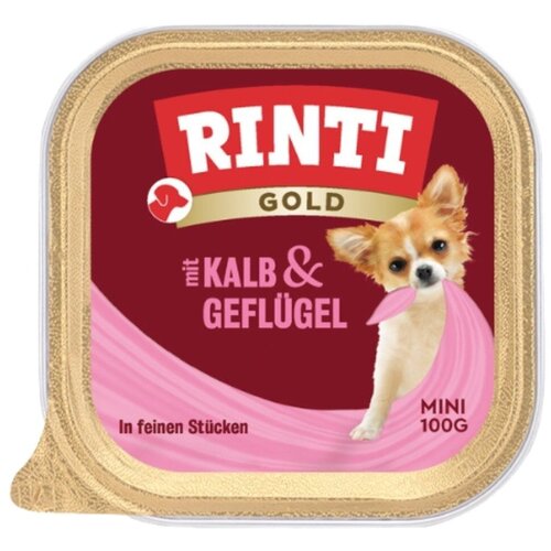 Rinti Pa&amp;scaron;teta za pse Gold Mini, Teletina i živina, 100g Slike