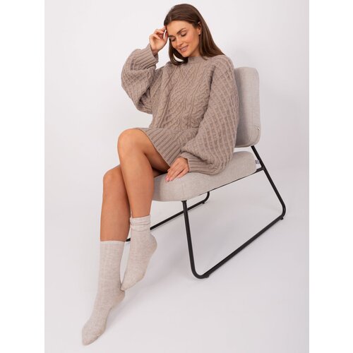 Wool Fashion Italia Sweater-AT-SW-2367-2.64P-dark beige Cene