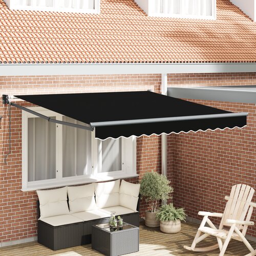 vidaXL avtomatska retraktibilna tenda črna 300x250 cm Cene