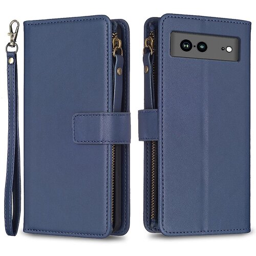 INORCO BF Style-19 za Google Pixel 7a, odporna proti prahu, etui za telefon iz PU usnja, stojalo za denarnico, prevleka iz lupine z zadrgo, (22036608) Cene