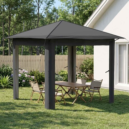 Gazebo bez bočne strane 2,6 x 2,6 m Svjetlosiva i antracit Cijene