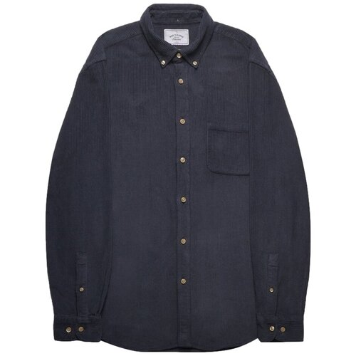 Portuguese Flannel Lobo Shirt - Navy Plava Cene