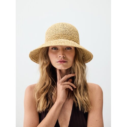 Reserved Slamnati šešir bucket - boja pšenice Cene