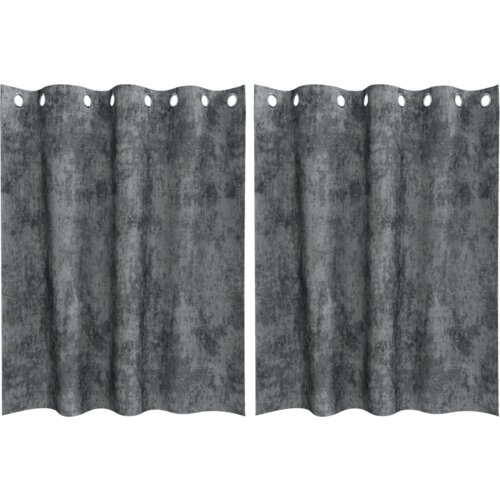 VidaXL bar&amp;scaron;unske zavjese 2 kom s očima Siva 140x140 cm Slike