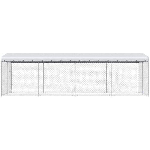  Vanjski kavez za pse s krovom 7,6 x 3,8 x 2,3 m Slike