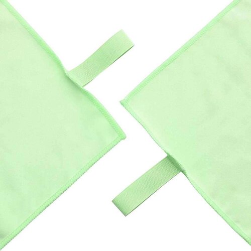 VidaXL Sportski Ručnici 2 pcs Zelena 50 x 30 cm Poliester i poliamid Slike