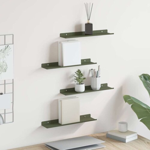  Polica na zidu Zidne 4 pcs Maslinasto zelena 40 x 9 x 2 5 cm - Maslinovo zelena 40 x 9 cm 4 Cijene