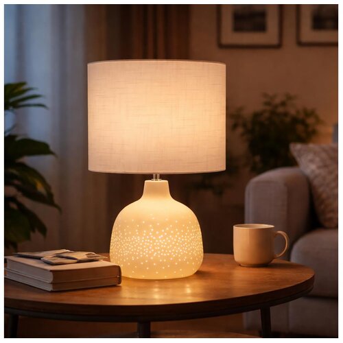 ONLI Stona lampa ELUMA 2xE27/15W/230V 48 cm bela Cene