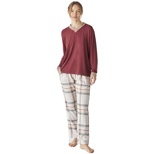J&amp;amp;j Brothers Pižame &amp;amp; Spalne srajce JJBEP1401 Bordo Slike