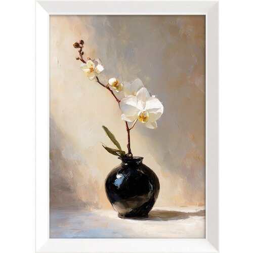 Styler Tiskana slika s okvirom 56x75 cm White Orchid &amp;ndash; Slike