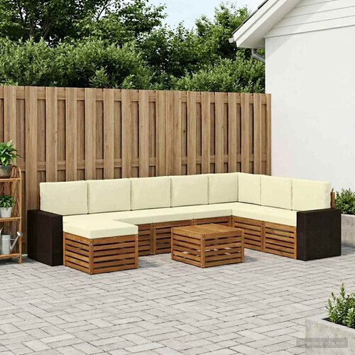  Set vanjskih sofa 9 kom. Prirodna i krem Cijene