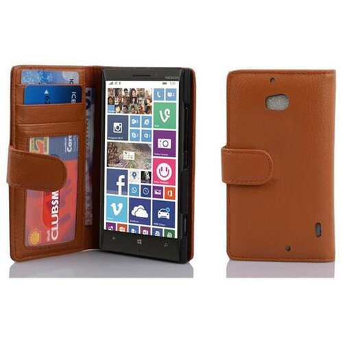 Cadorabo Ohi&scaron;je, združljivo z Nokia Lumia 929 / 930 v cognac brown - Za&scaron;čitni ovitek z magnetnim zapiranjem in 3 režami za kartice, (20553065) Cene