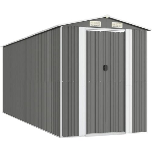 vidaXL Vrtno spremište svjetlosivo 192 x 523 x 223 cm pocinčani čelik Cene