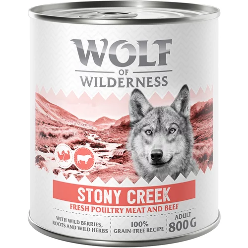 Wolf of Wilderness Adult “Expedition” 6 x 800 g - Stony Creek - perad s govedinom