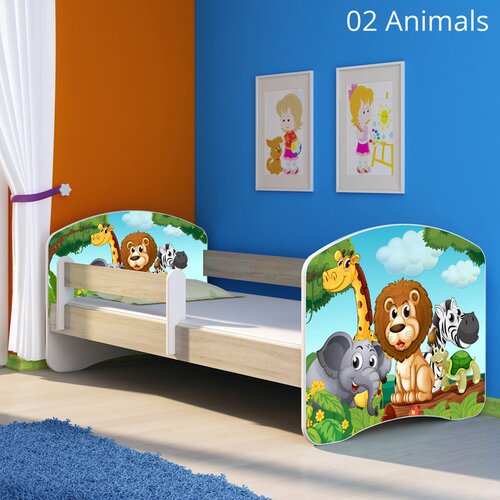  Otro&scaron;ka postelja ACMA z motivom, stranska sonoma 140x70 cm 02 Animals Cene