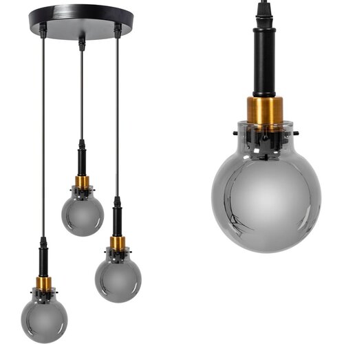 Toolight Lampa Wisząca APP1125-3CP Black Gold Slike
