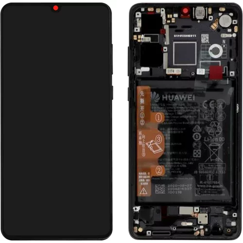Huawei Original P30 Black LCD zaslon, z zaslonom na dotik in 3650mAh baterijo, (20886282)