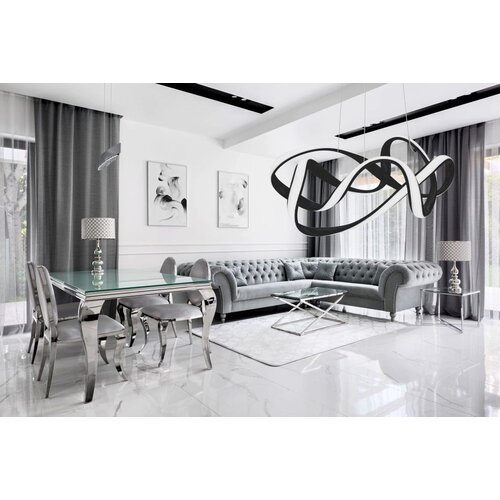 Toolight moderna led stropna svjetiljka + daljinski upravljač eve App820-CP crna Slike