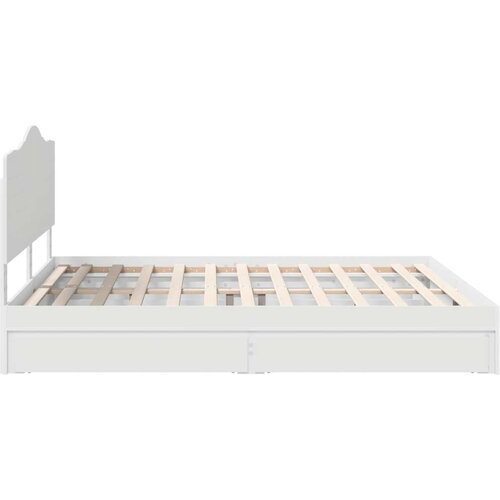  Krevet s od storage Bijelo 180 x 200 cm Konstruirano drvo Slike