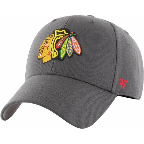 Chicago Blackhawks Hokejska kapa s vizorom NHL MVP Charcoal