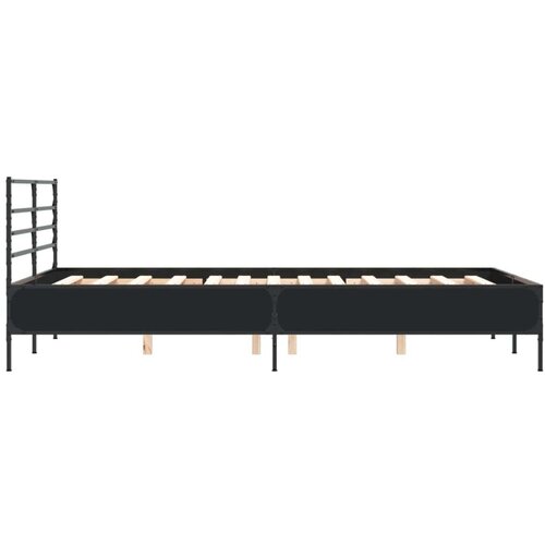  Okvir za krevet crni 120x190 cm konstruirano drvo i metal Slike