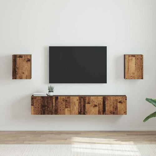TV stenska omara 2 pcs Star les 30 x 31 x 40 cm Konstruiran les, (5000151941) Cene