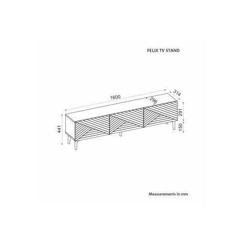 Hanah home tv polica felix walnut Slike
