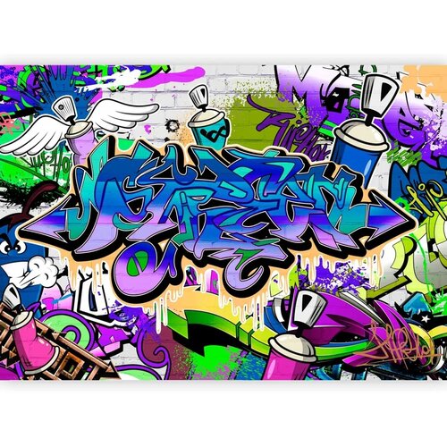  Foto tapeta - Graffiti: violet theme 200x140 Vodootporna Cene