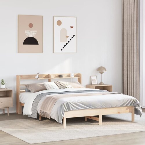 Furnova Posteljni okvir brez vzmetnice 140x190 cm trdna borovina, (21940890) Slike