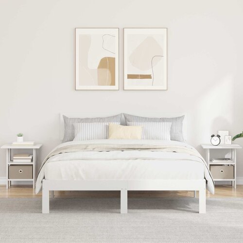  Noćni ormarić 2 pcs Bijelo 41 x 40 x 45 cm Konstruirano drvo Cene