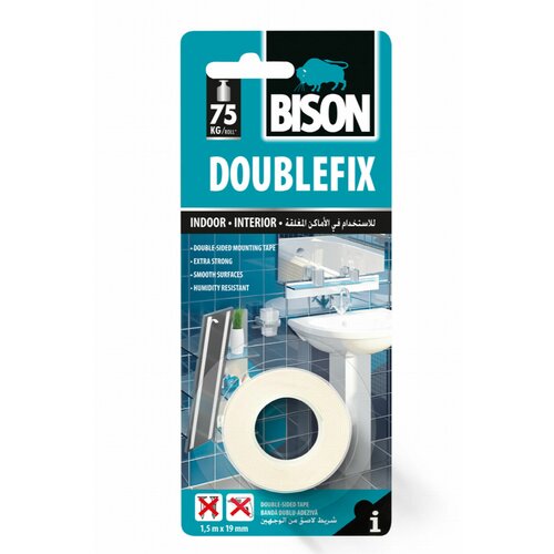 Bison double fix 1.5 m x 19 mm 037219 Cene