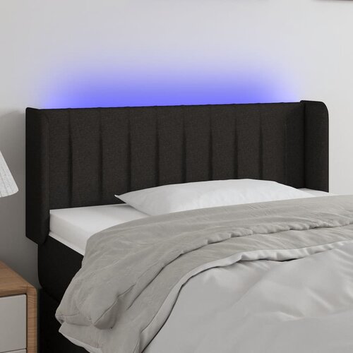  LED uzglavlje crno 93x16x78/88 cm od tkanine Cene