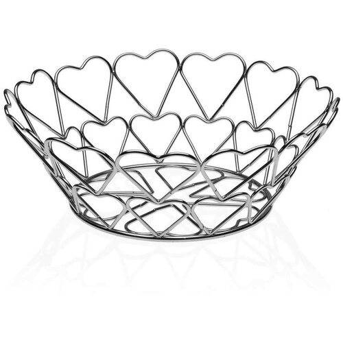 Posuda za Voće Versa srca Metal Čelik (26 x 10 x 26 cm) Cijene