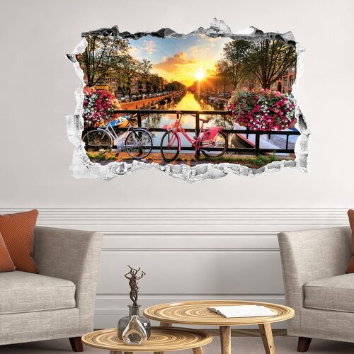 Ambiance 3D zidna samoljepljiva naljepnica Sunrise over Amsterdam Cijene