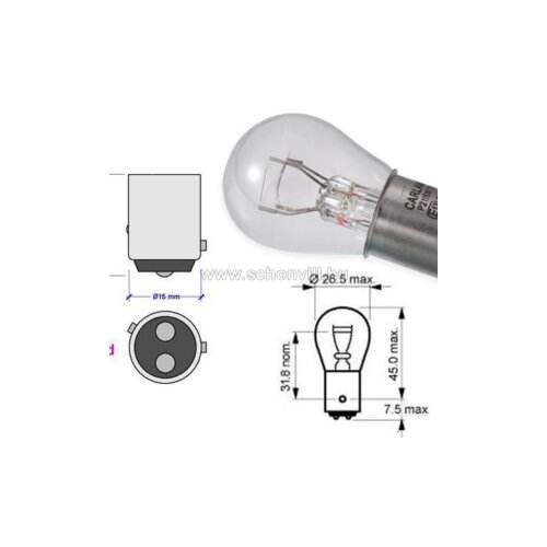  SIJALICA AUTOSYSTEM 12V P21/4W DVOPOLNA BAZ15d ASIMETRIČNA Cijene