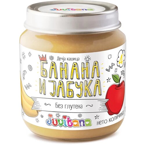 Juvitana ka&scaron;ica banana i jabuka 128g, 4m+ 1821030 Cene