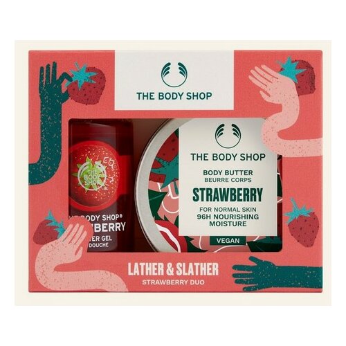 The Body Shop lather & Slather Strawberry Duo Slike