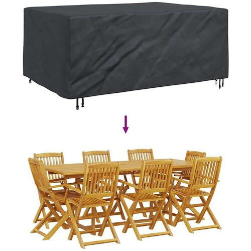 vidaXL Navlaka za vanjski namještaj Crna 210 x 130 x 70 cm 420D Cene