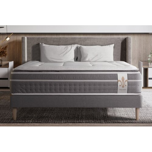 Litier Deluxe Kompletni paket za posteljo - Vzmetnica 140x200 cm + Vzmetni okvir z letvami (komplet) + 2 vzglavnika + Prevleka - Trente PLUS, (21614350) Cene