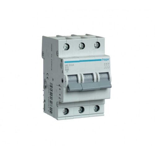 HAGER automatski osigurač 10A, 3P, B, 6KA MB310A Slike