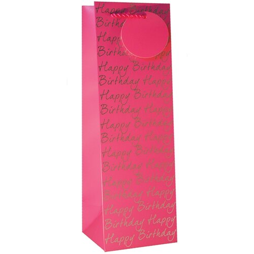 The Unique Paper Company Ukrasna kesa P Dazzle Birthday Script Silver/Pink Cene