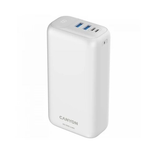 Canyon PB-301,Power bank 30000mAh li-poly battery,input Micro:DC5V/2A,9V/2A input type c PD:DC5V/3A, 9V/2A,Output type c PD:5V/3A,9V/2.2A,12V/1.5AOutput USBA1+USBA2:5V3A,5V/4.5A,4.5V/5A,9V2A,12V1.5A,22.5W quick charging cable 0.3m Cene