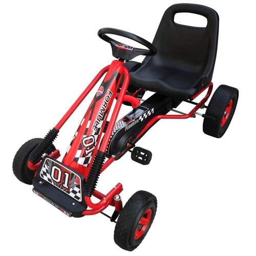 vidaXL Rdeči Go Kart na pedala z nastavljiv sedežem Cene