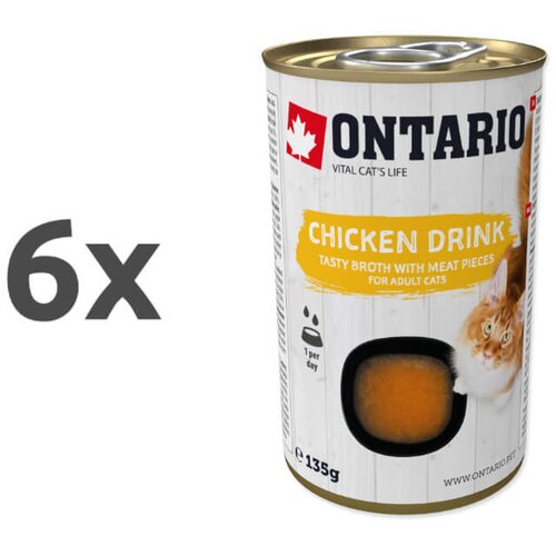 Ontario Cat pijača s ko&scaron;čki pi&scaron;čanca 6 x 135 g Cene