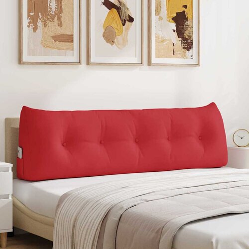 vidaXL Poglavni vzglavnik Rdeča 160 x 24 x 50 cm blago Cene