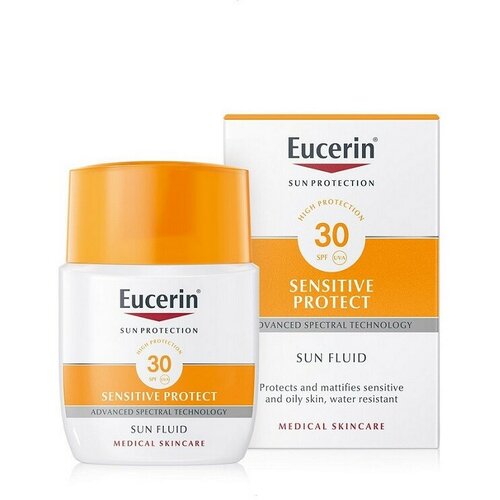Eucerin fluid za zaštitu osetljive kože od sunca spf 30 50 ml Slike