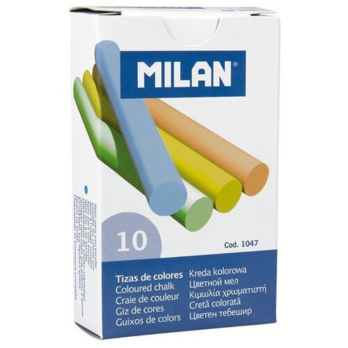  Šolska kreda Milan (barvne, 10 kos, dolžina: 8,5 cm) Cene